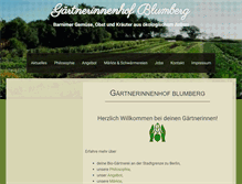 Tablet Screenshot of gaertnerinnenhof-blumberg.de